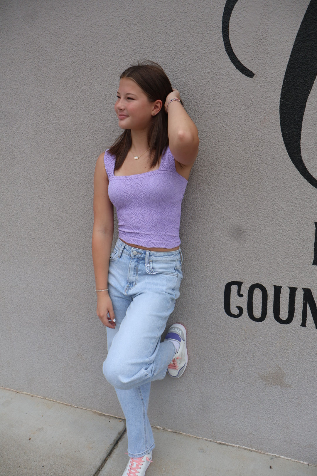 Jacquard Violet Tank