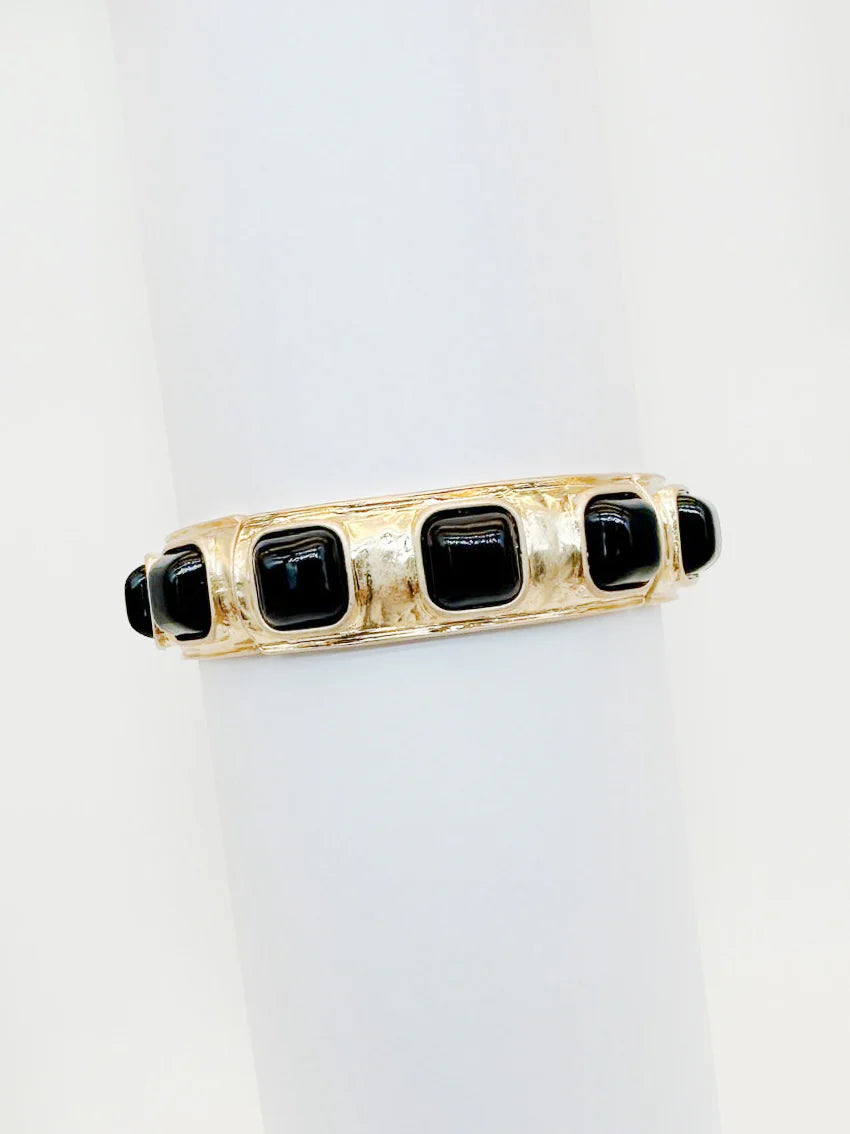 Hammerd Gold Stretch Bracelet Black