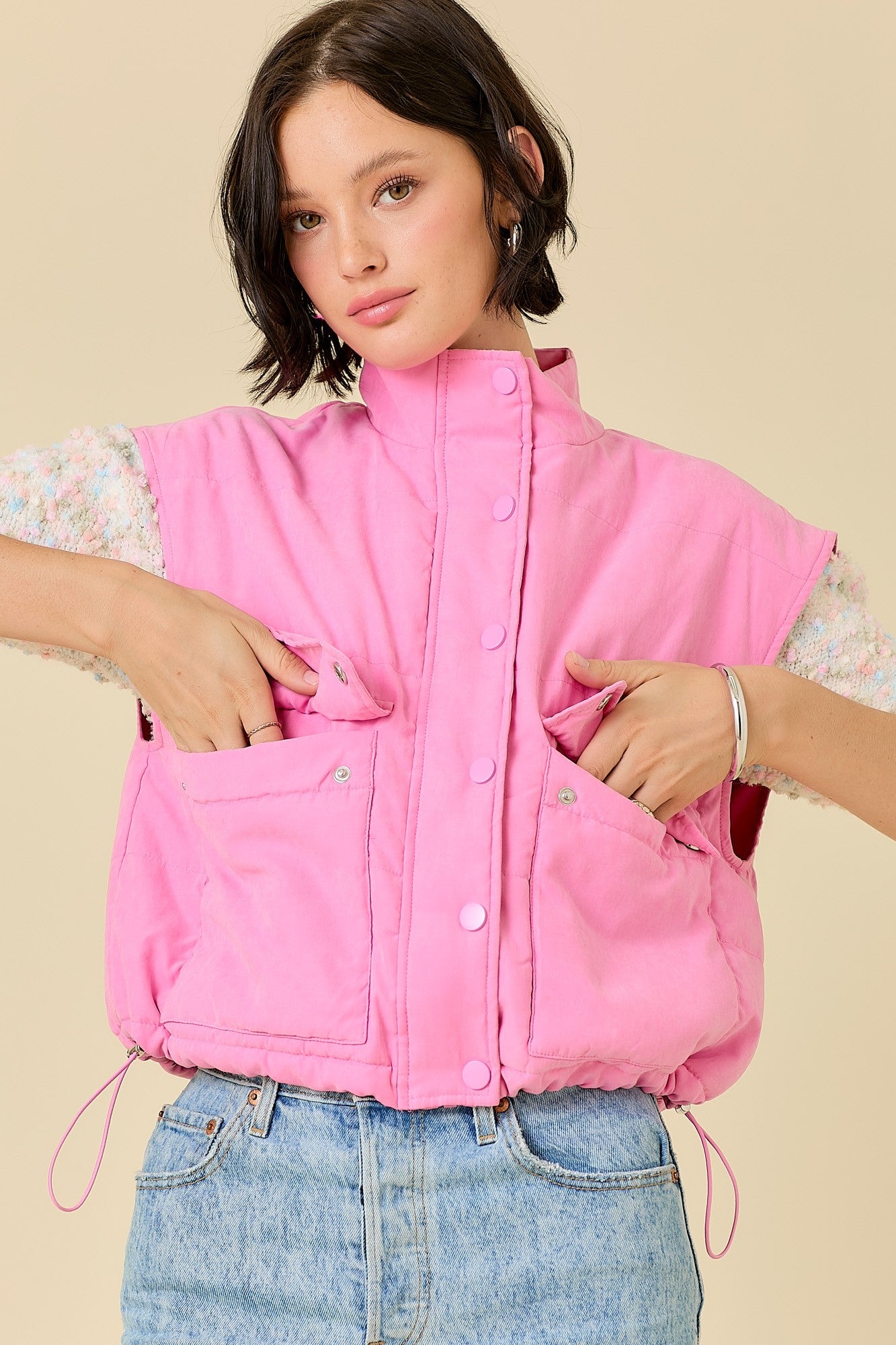 Pink Puffer Vest