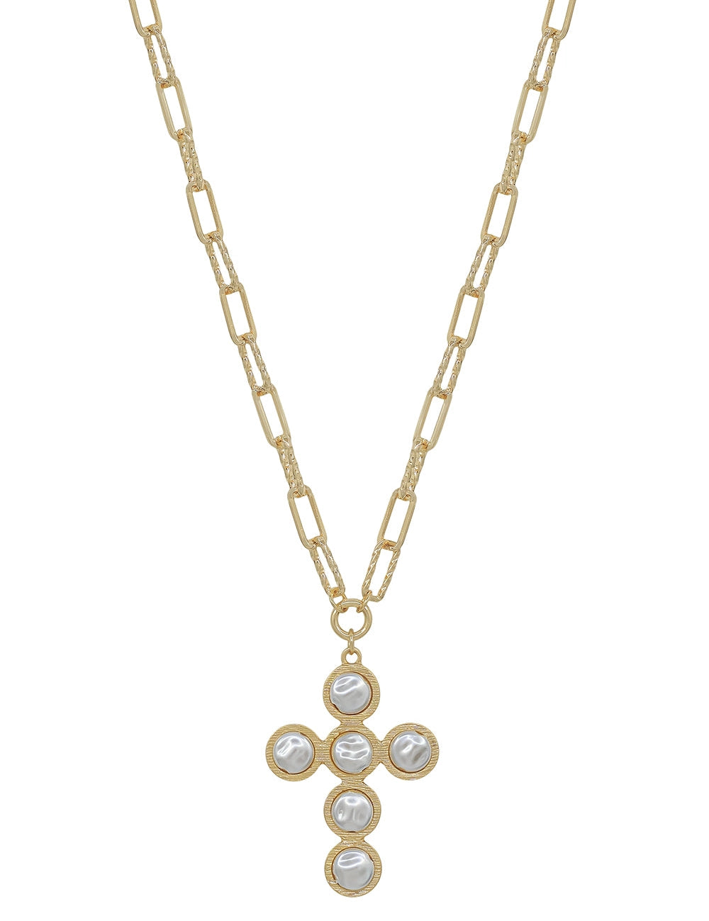 Cross Pearl Necklace