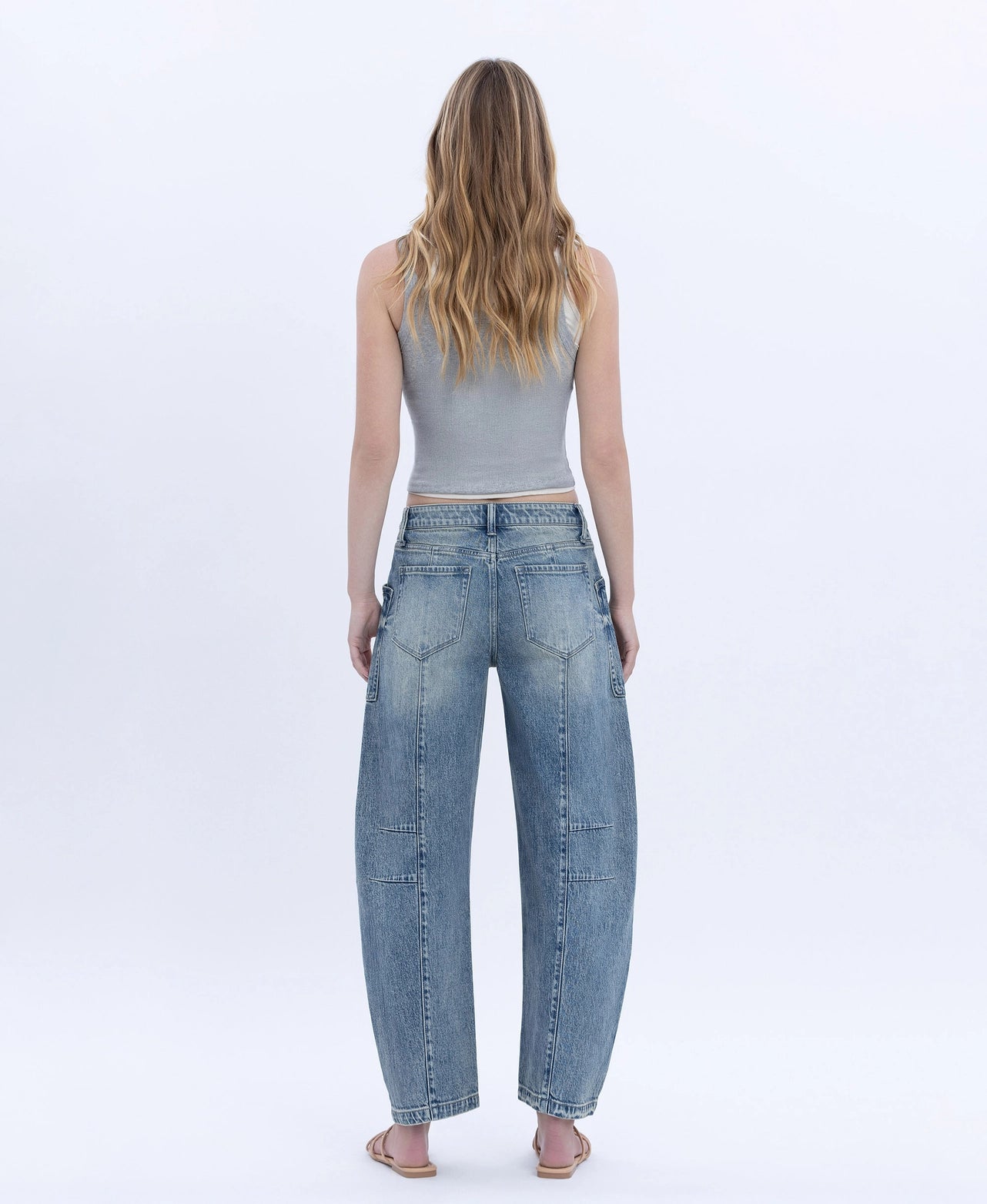 High Rise Barrel Jeans