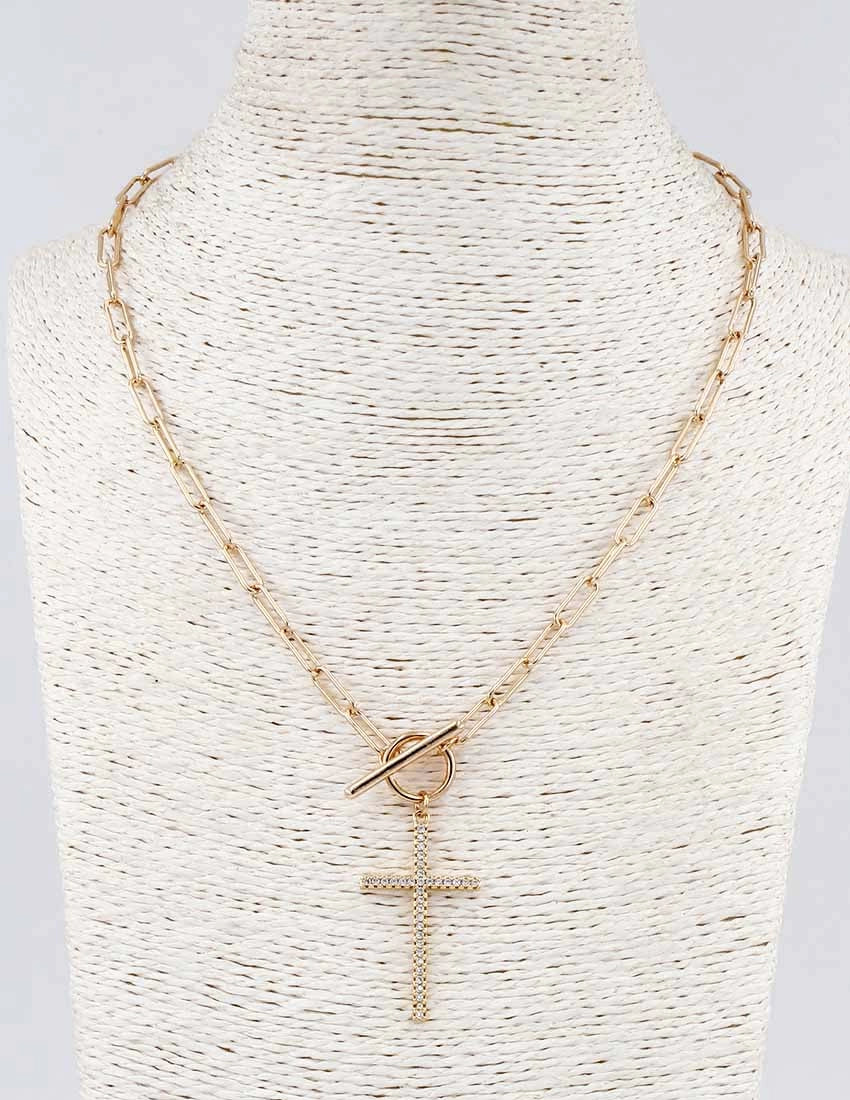 Gold Cross Toggle