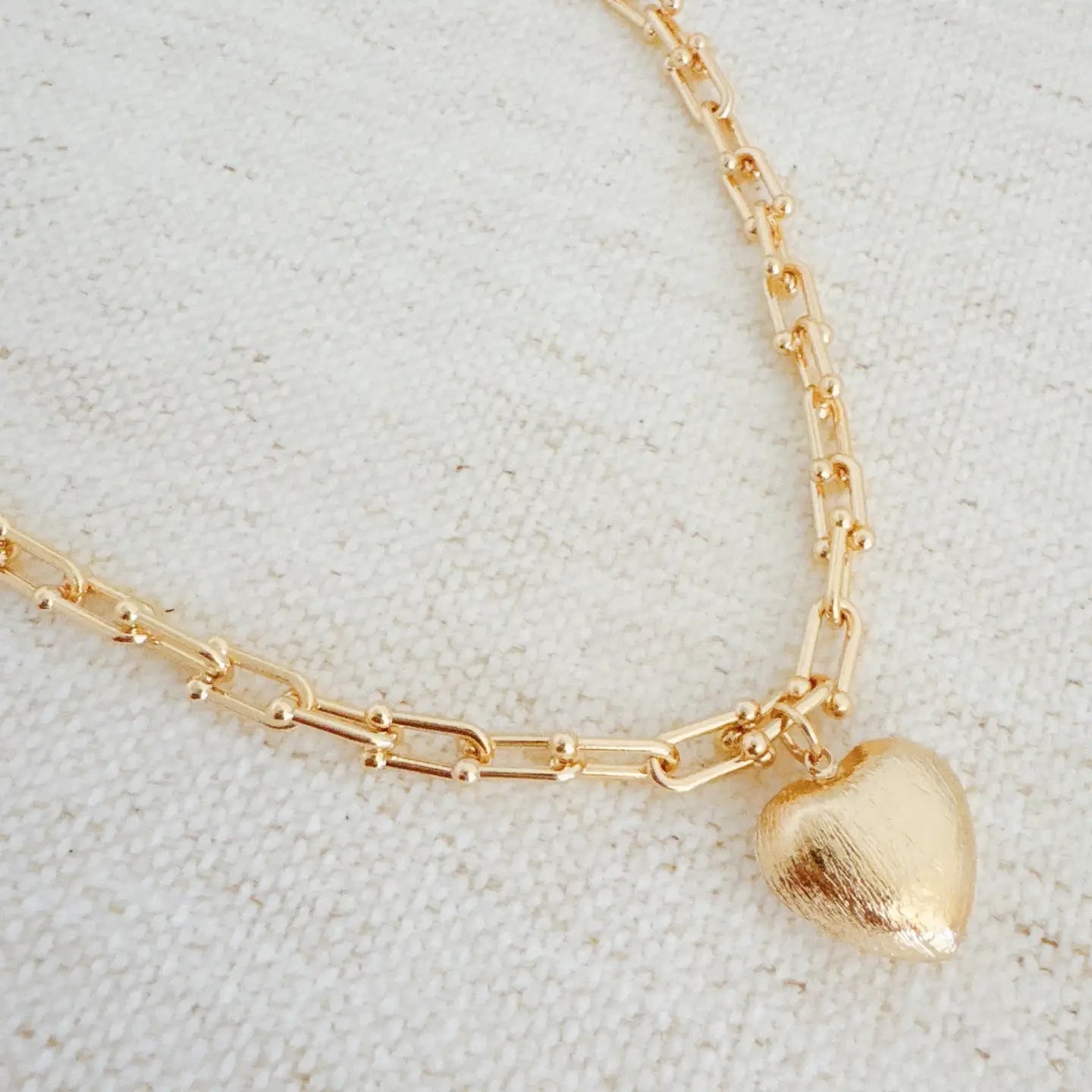 Brushed Heart Pendent