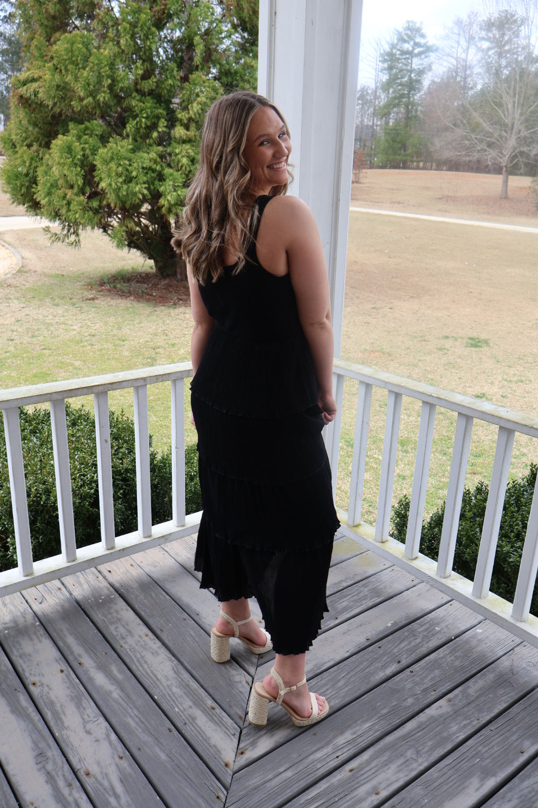 Pleating Midnight Dress