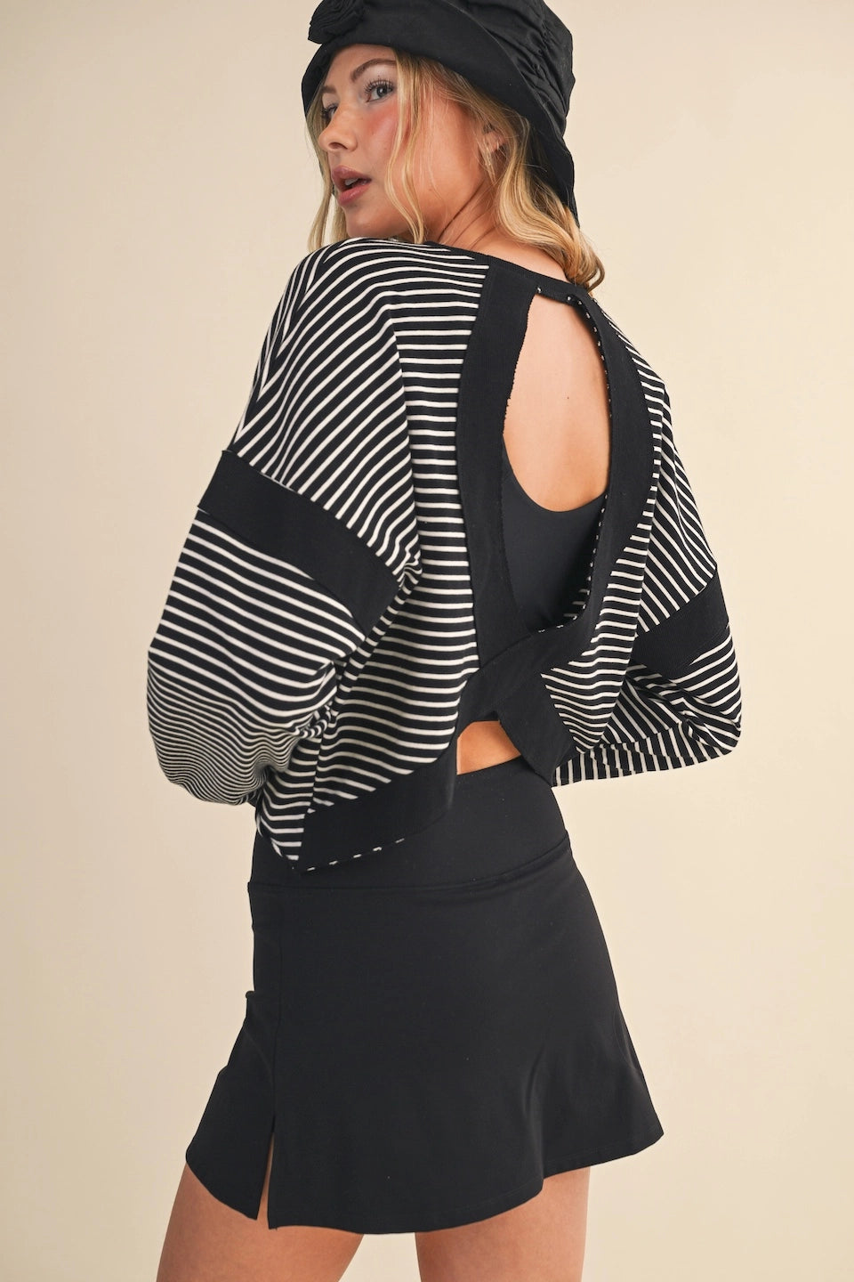 Black and White Open Back