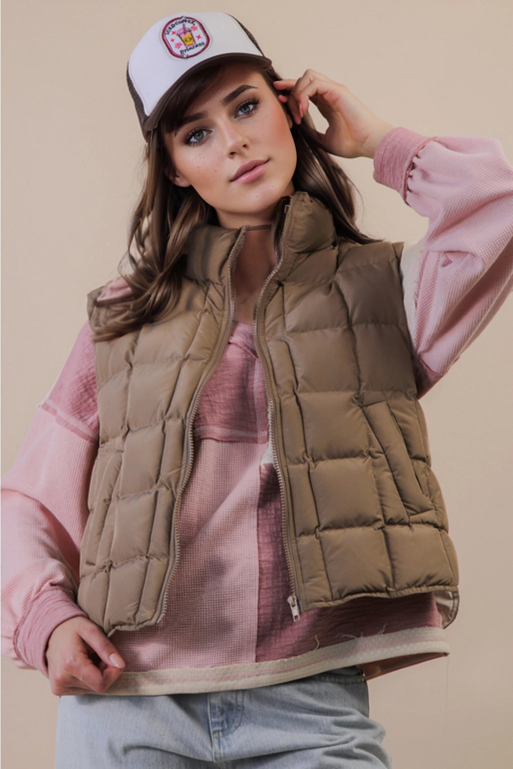 Brown Puffer Vest