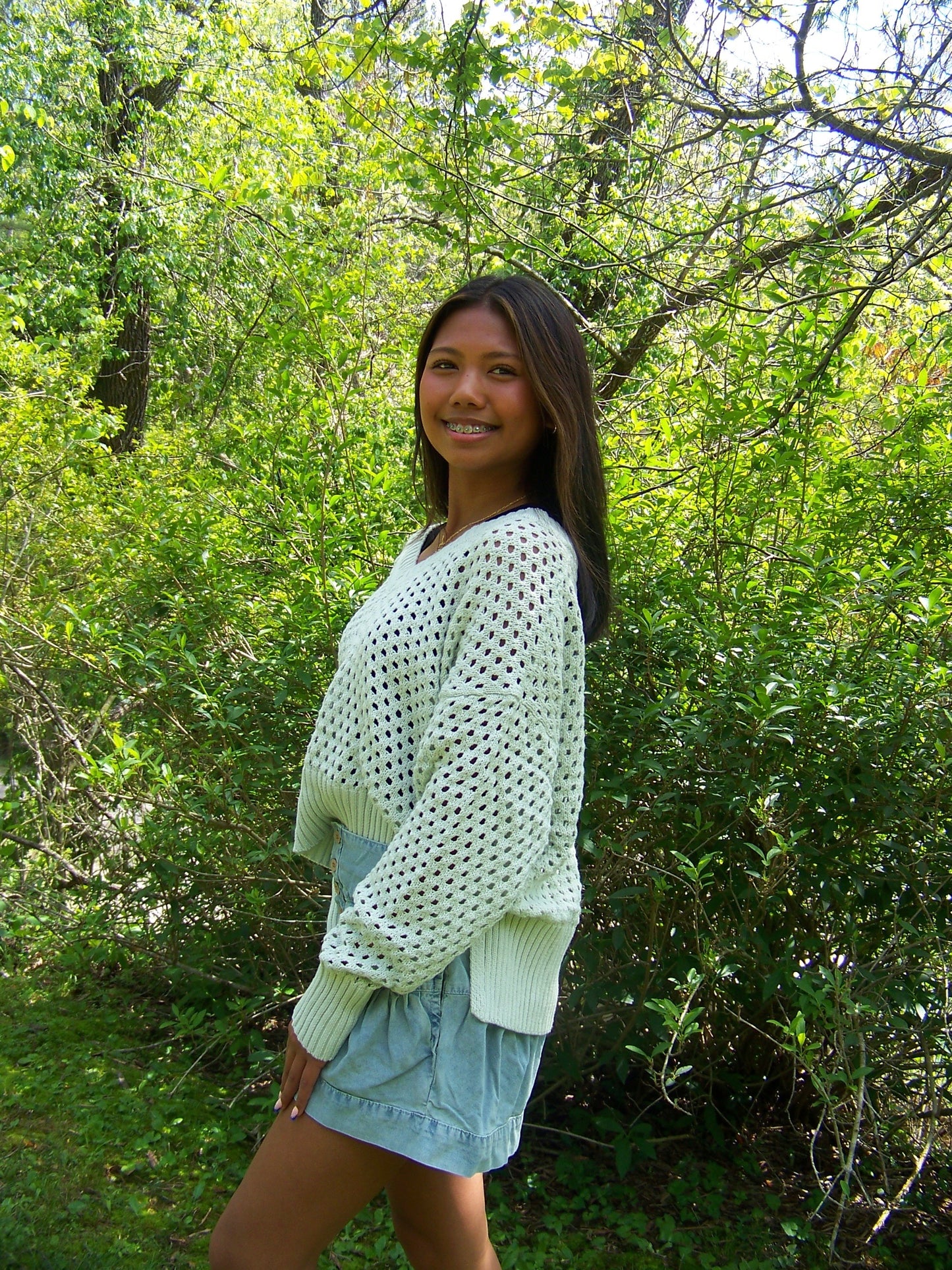 Mint Crotchet Top