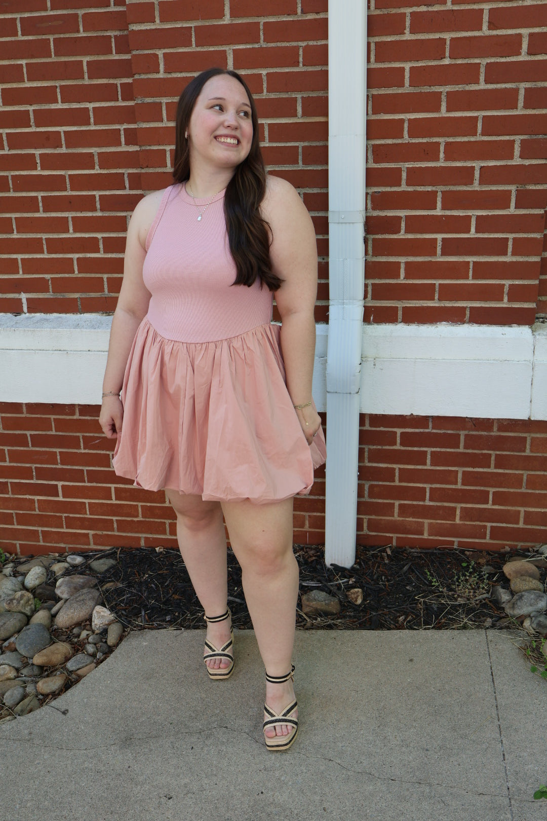 Mauve Ballon Dress