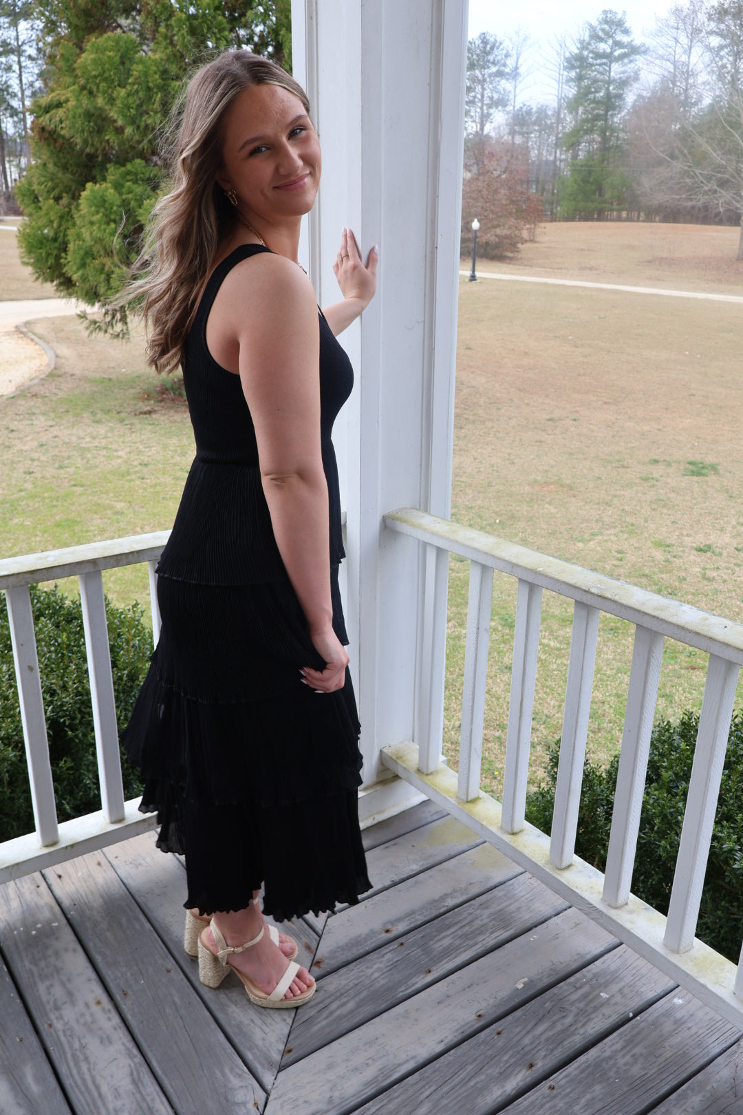 Pleating Midnight Dress
