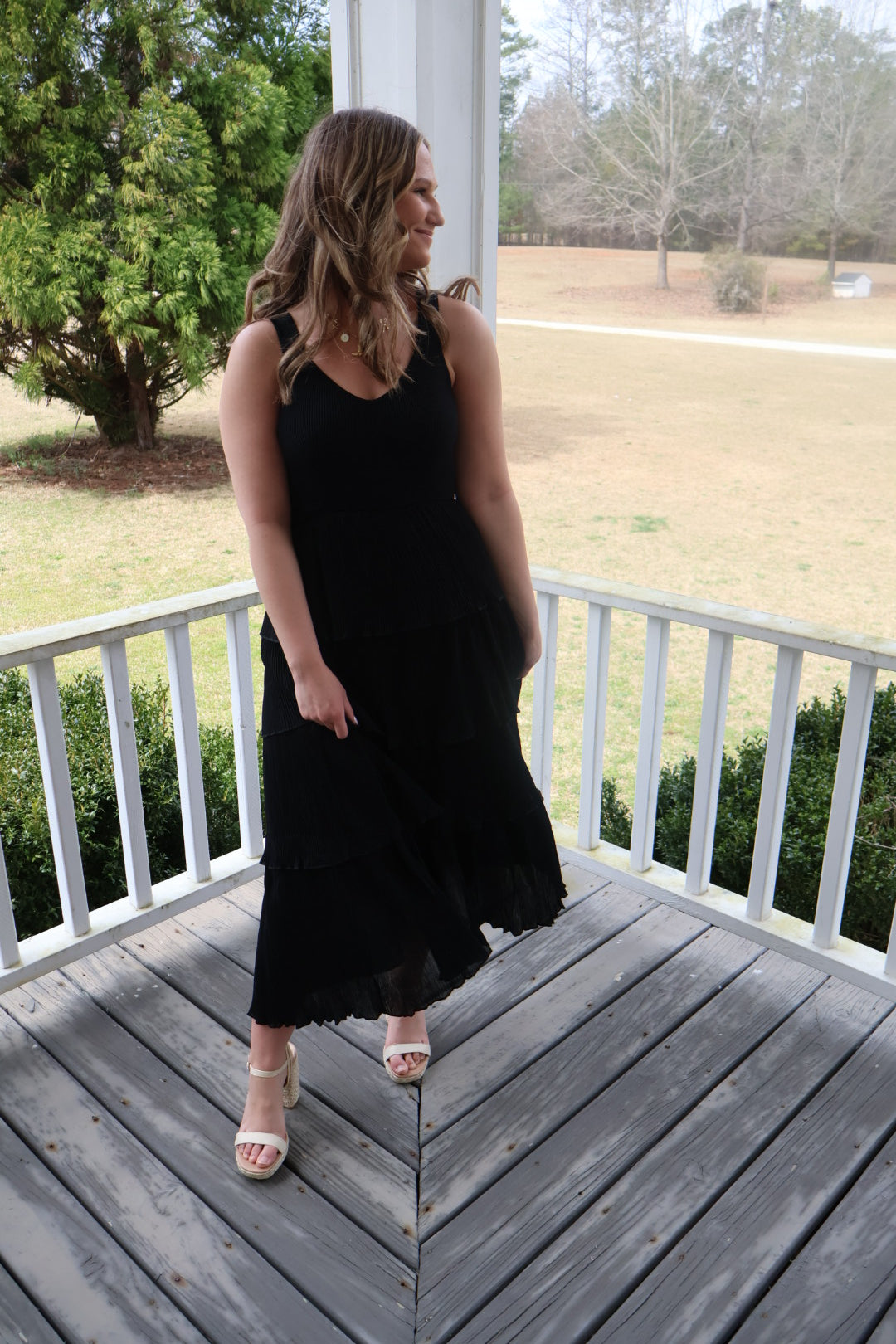 Pleating Midnight Dress