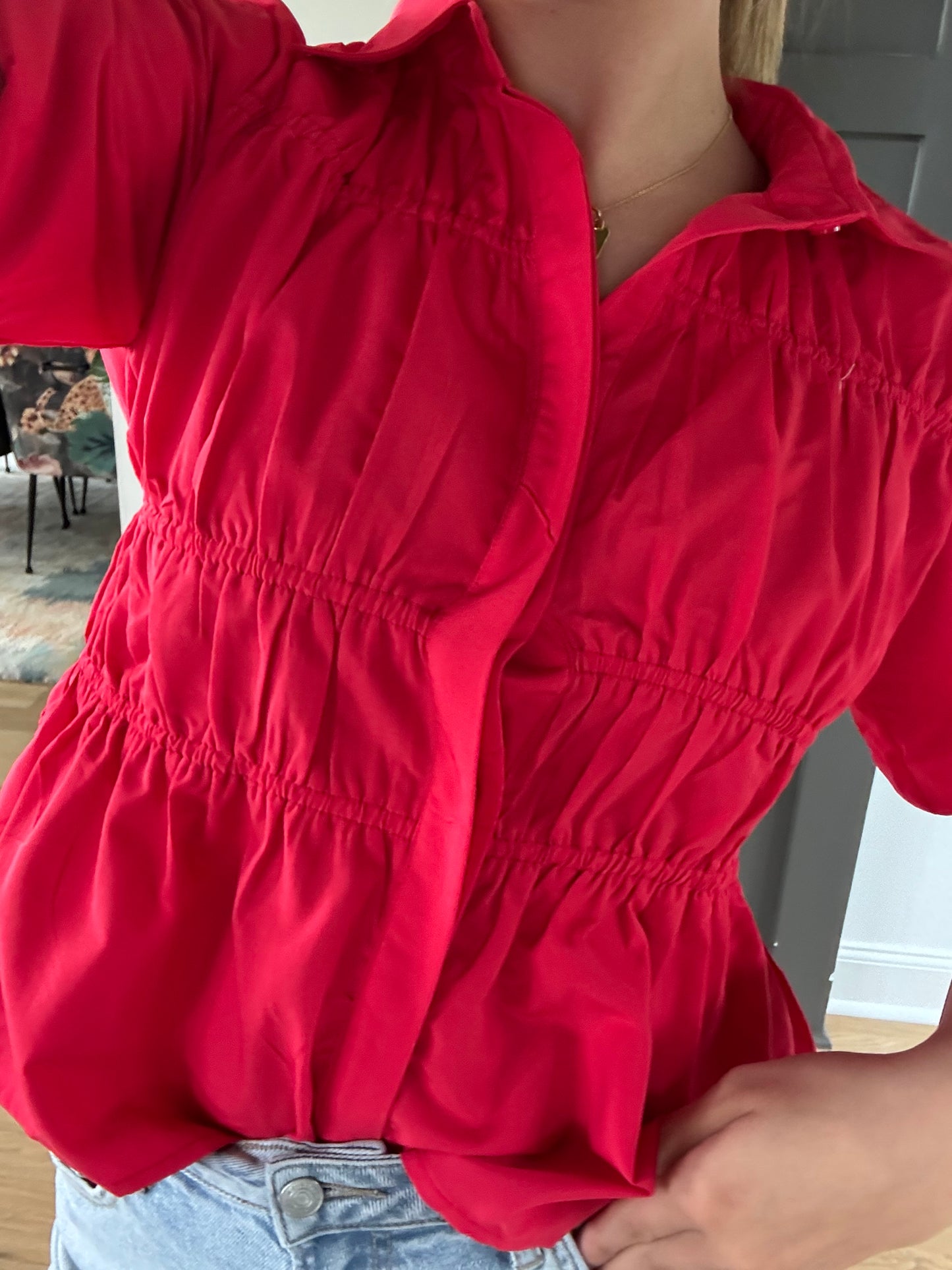 Red Hallie Top