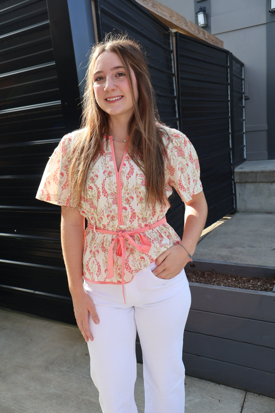 Peplum Floral Top