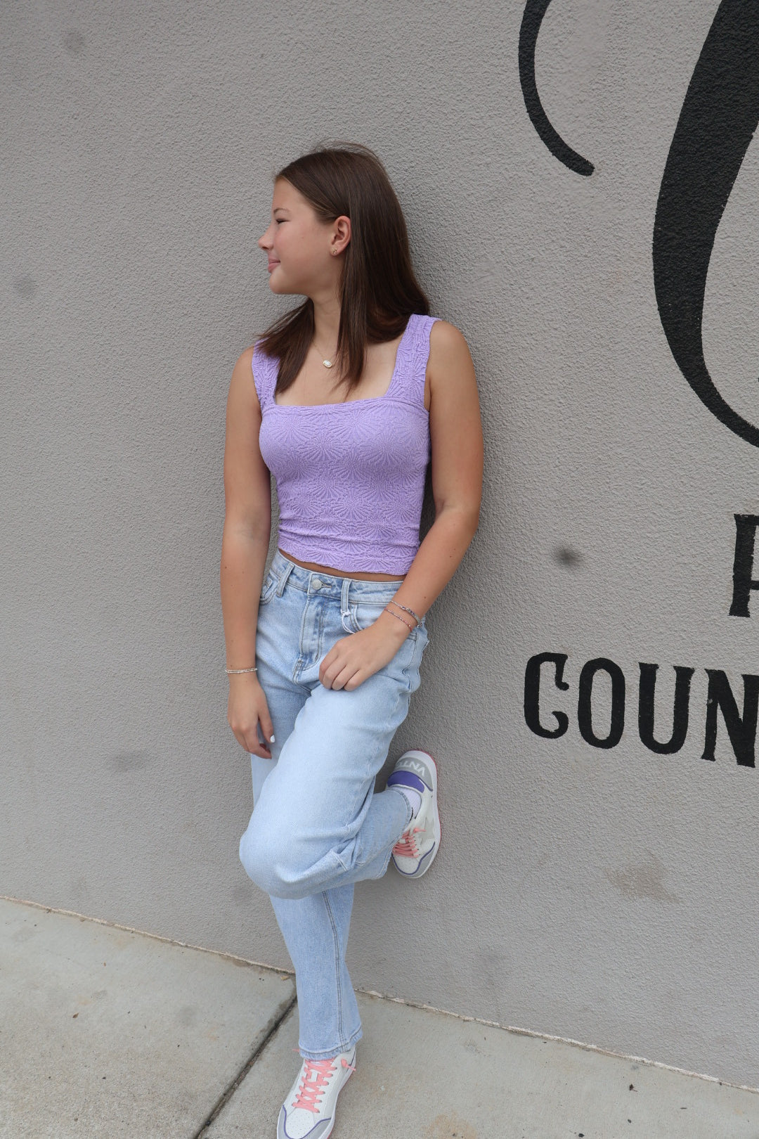 Jacquard Violet Tank