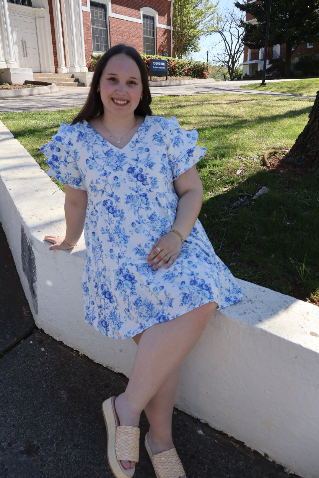 Blue Floral Dress