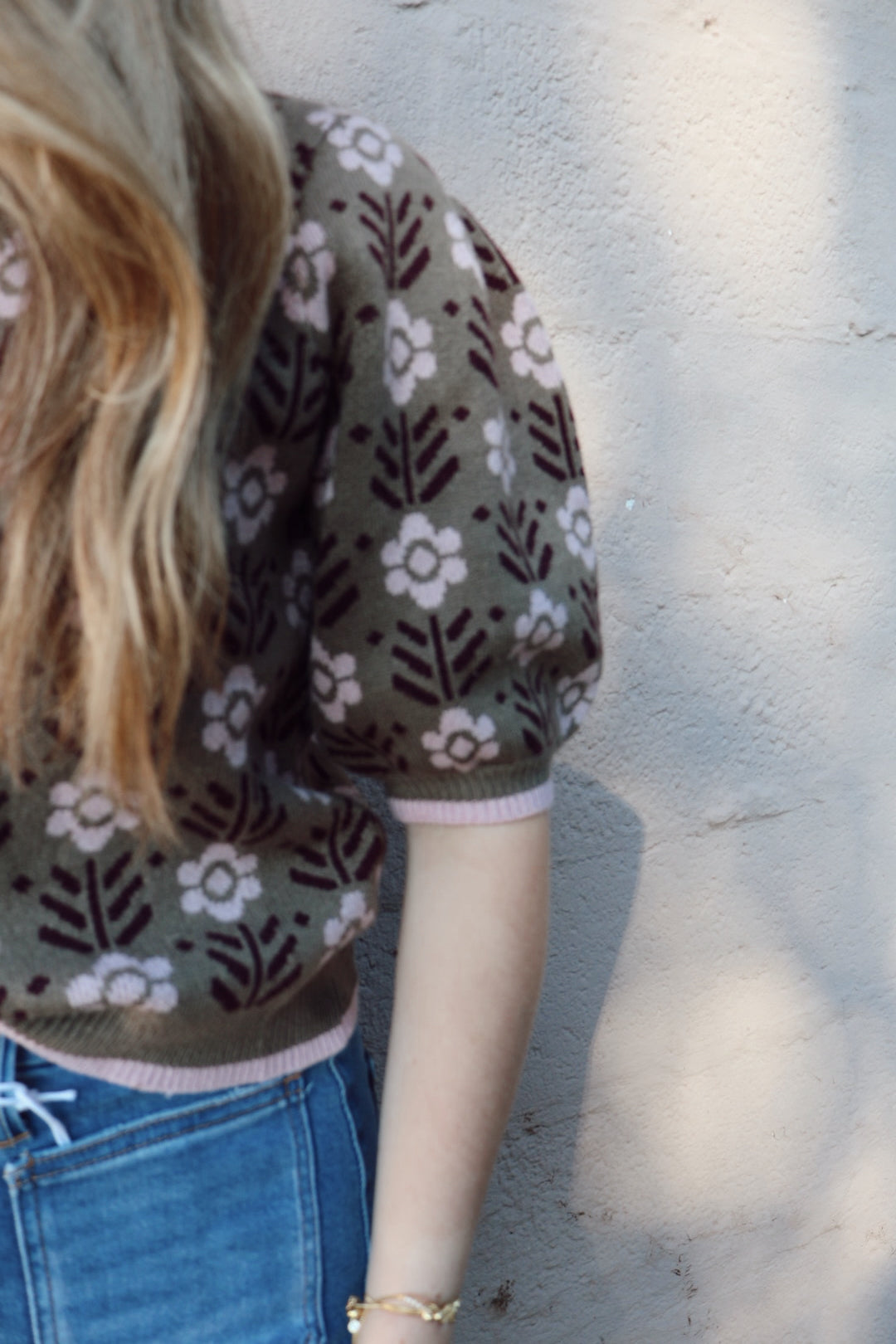 Olive Bloom Sweater