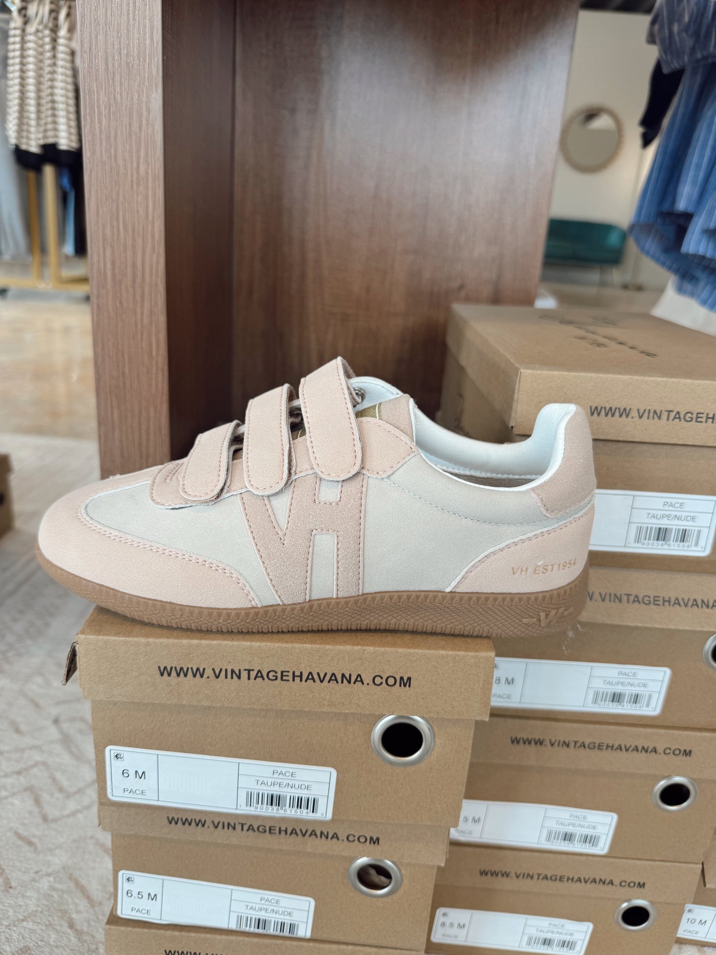 Vintage Havanna Taupe/pink Velcro