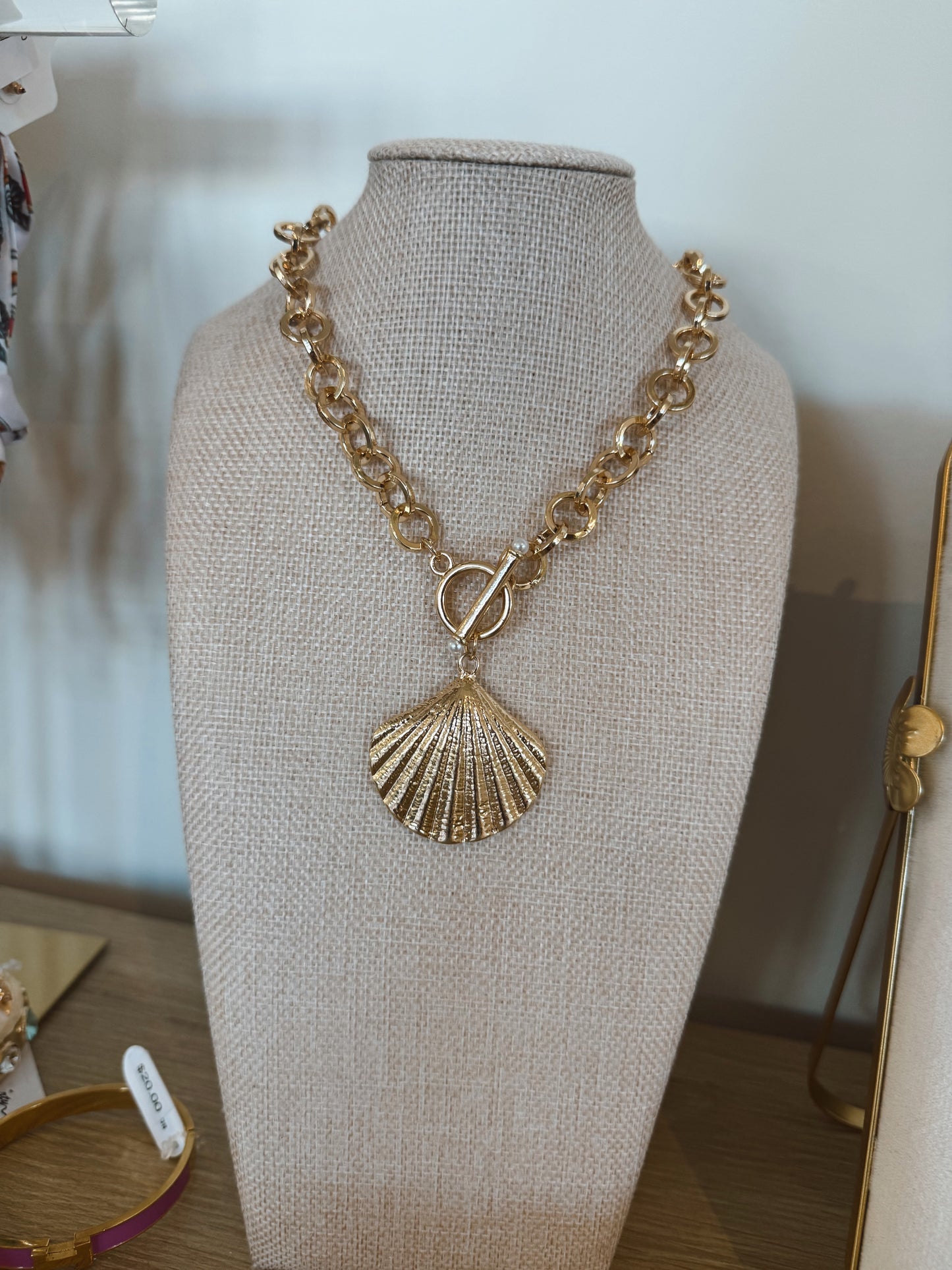 Hammered Shell Necklace