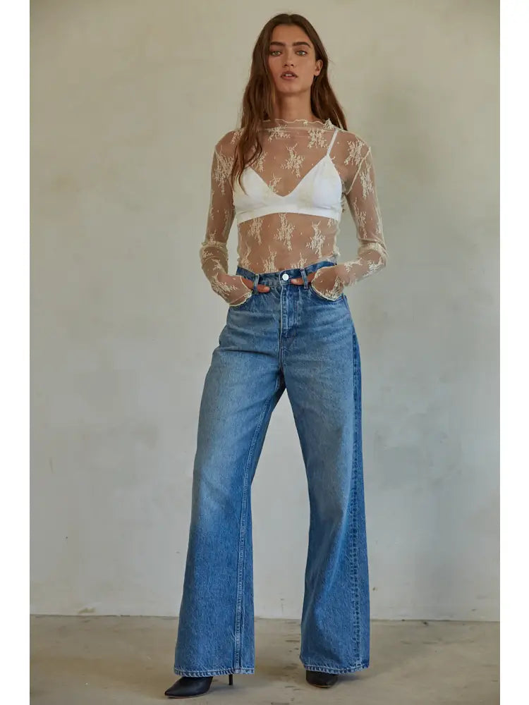 Aubrey Lace Top Knit