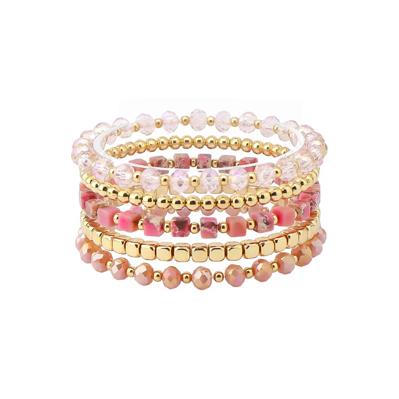 Pink, Natrual, Crystal Bracelet