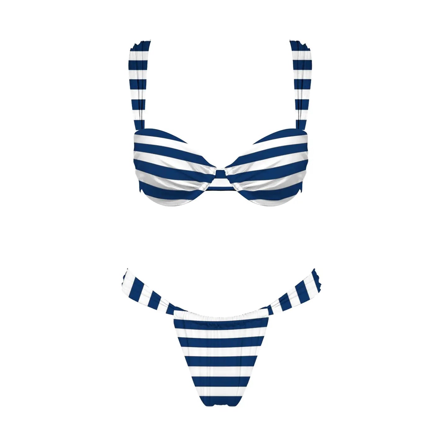 Blue and White Bikini