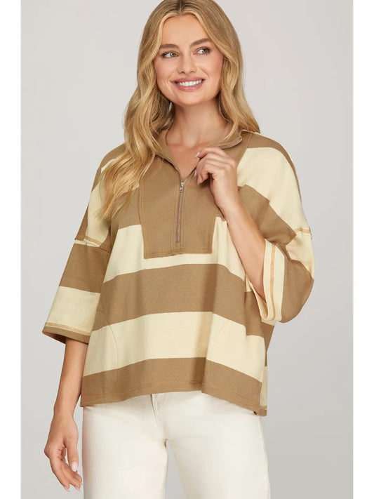 Mocha Block Sweater