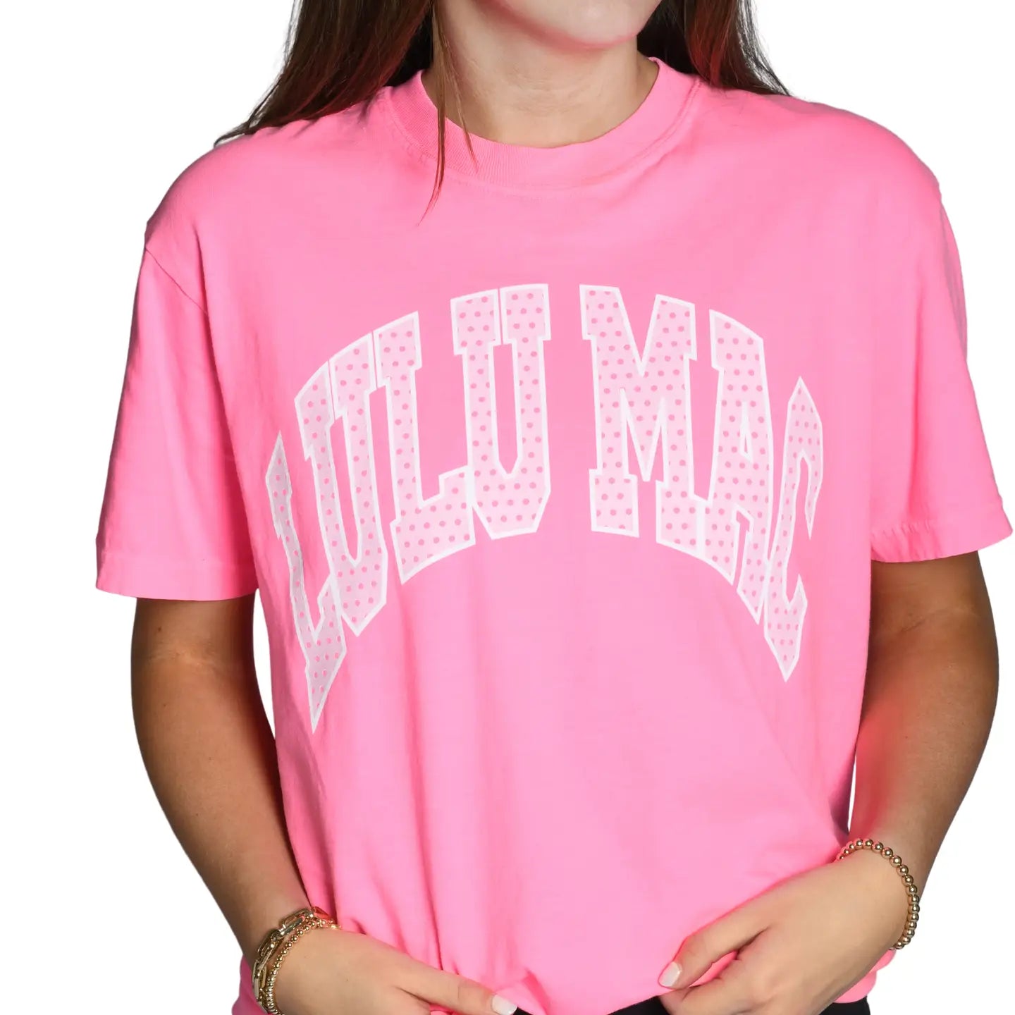 Lulu Mac Pink Polka Dot Tee