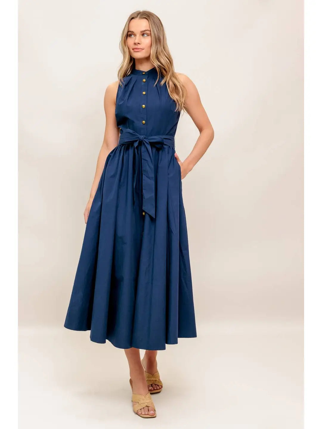 Navy Midi Dress