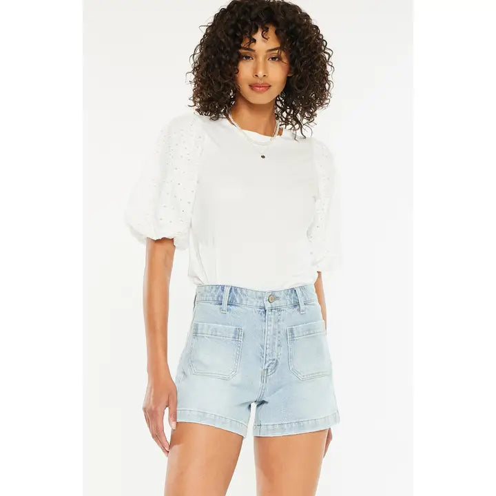 Light Wash Luxe Shorts
