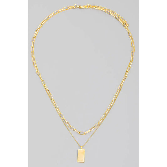 Rectangle Pendent Necklace