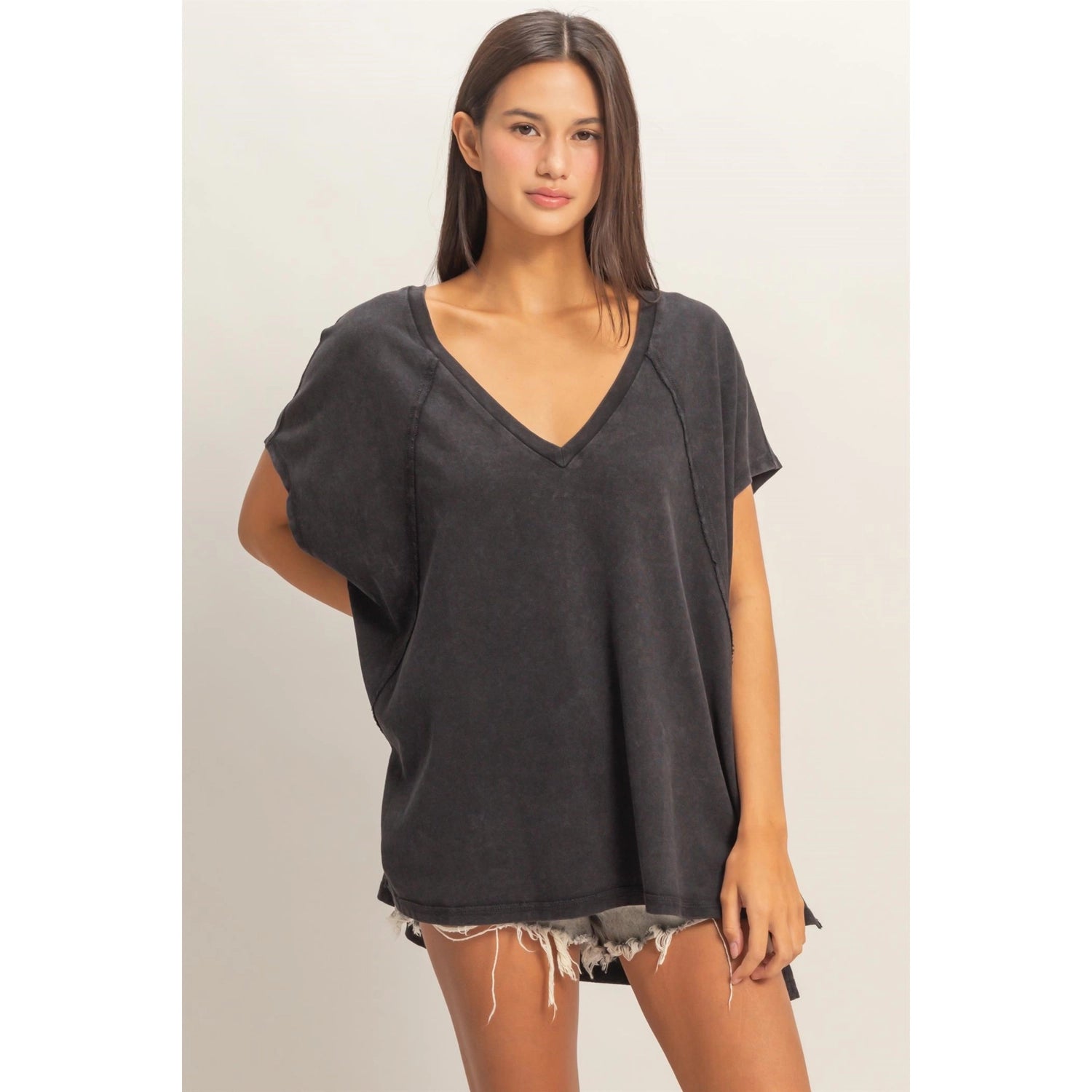 Oversized Mineral Washed Top