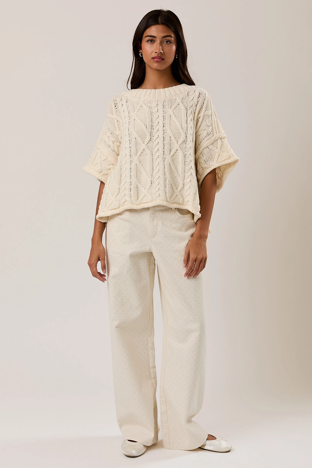 Polka dot wide-leg Pants