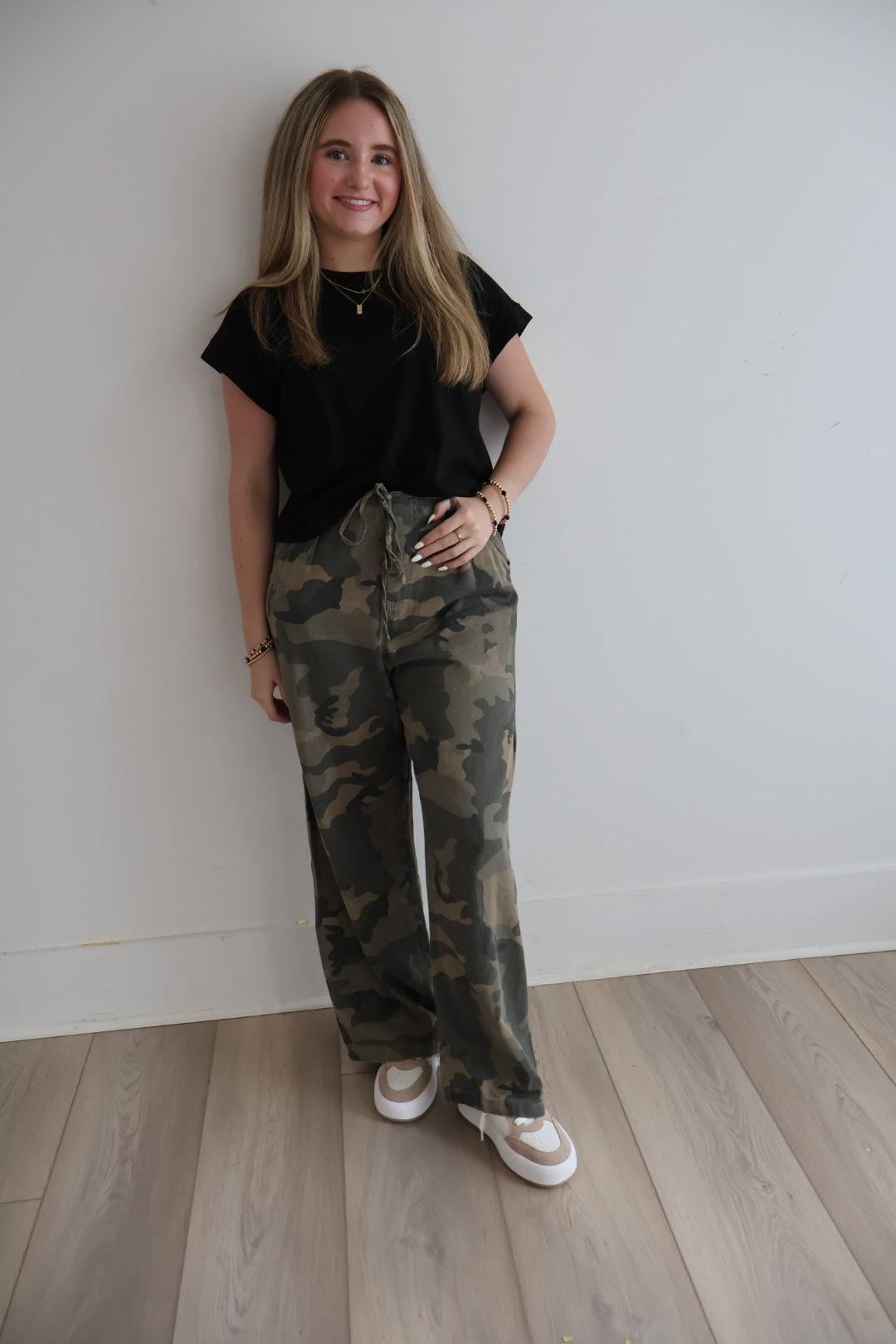 Camo Front Tie Pants