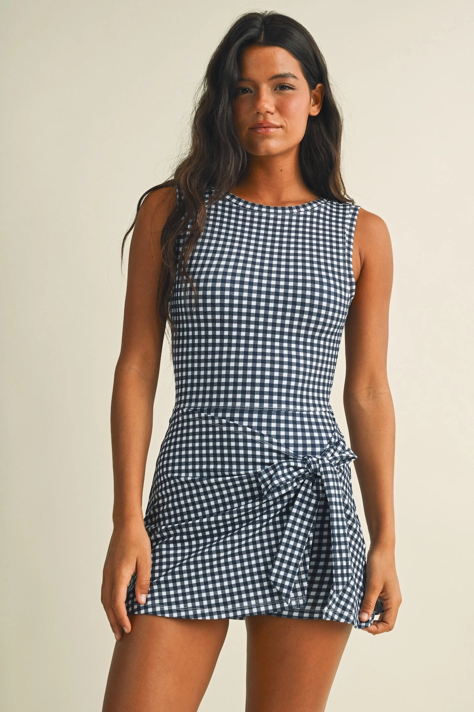 Black Gingham Athletic Dress