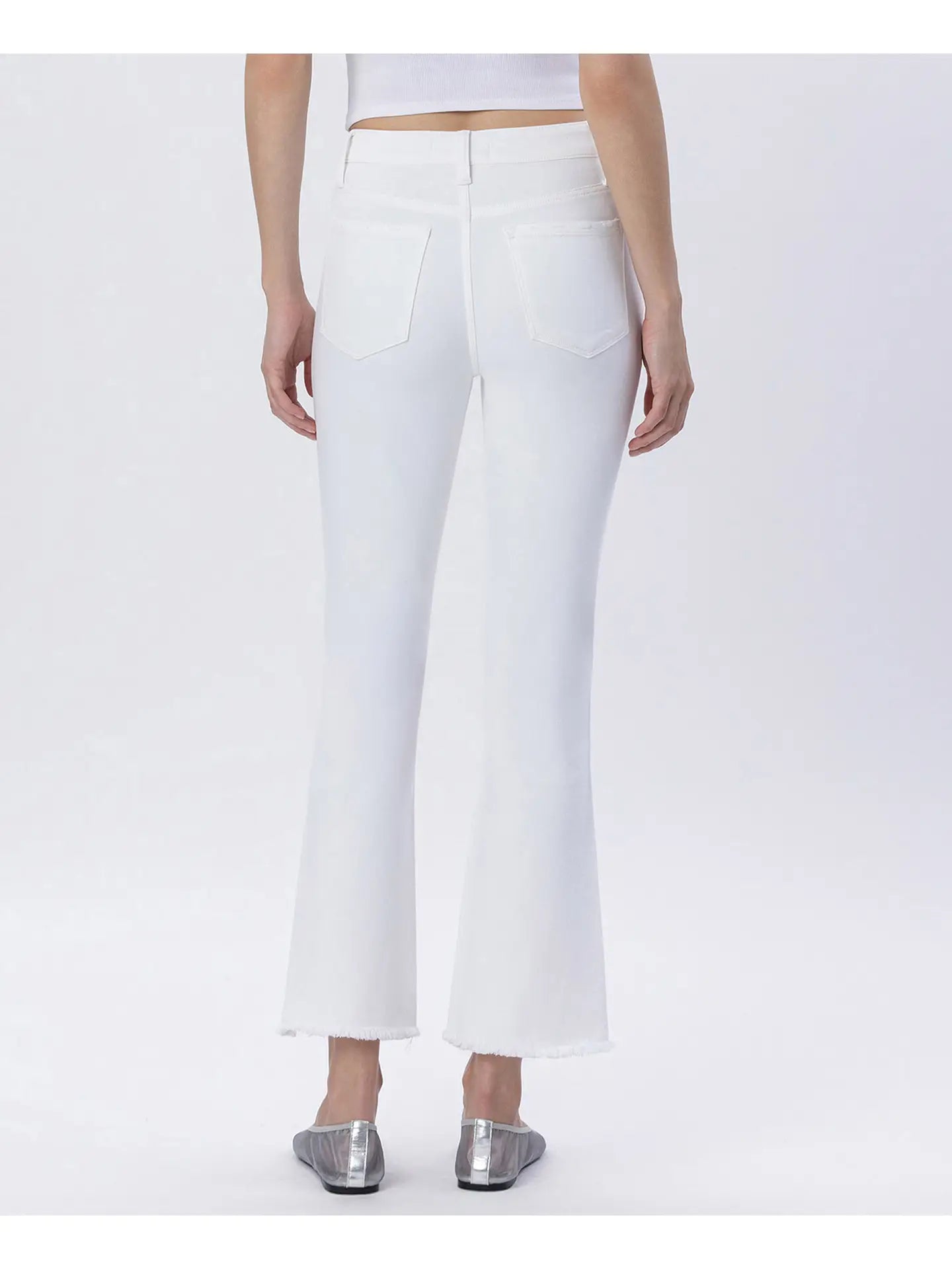Crop White Jeans