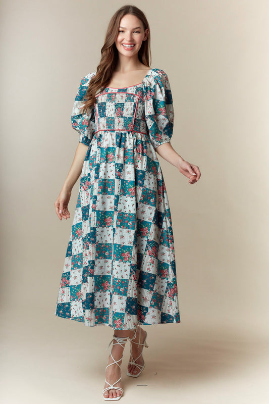 Patchwork Bloom Dress