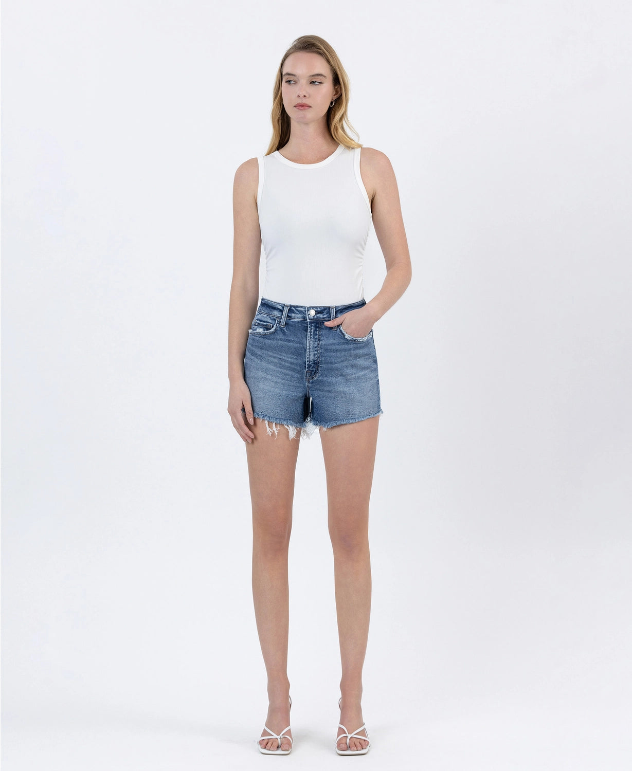 HR Frayed Jean Shorts