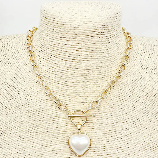 Toggle and Pearl Necklace