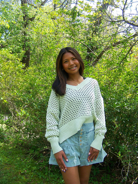 Mint Crotchet Top