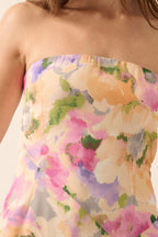 Soft Bloom Strapless Maxi