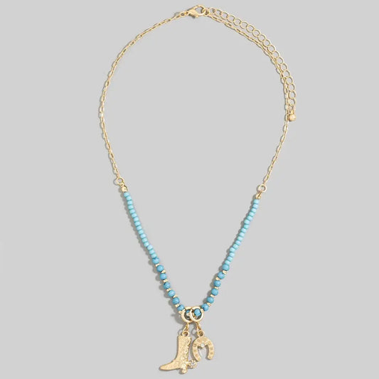 Teal Western Necklace