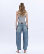 High Rise Barrel Jeans