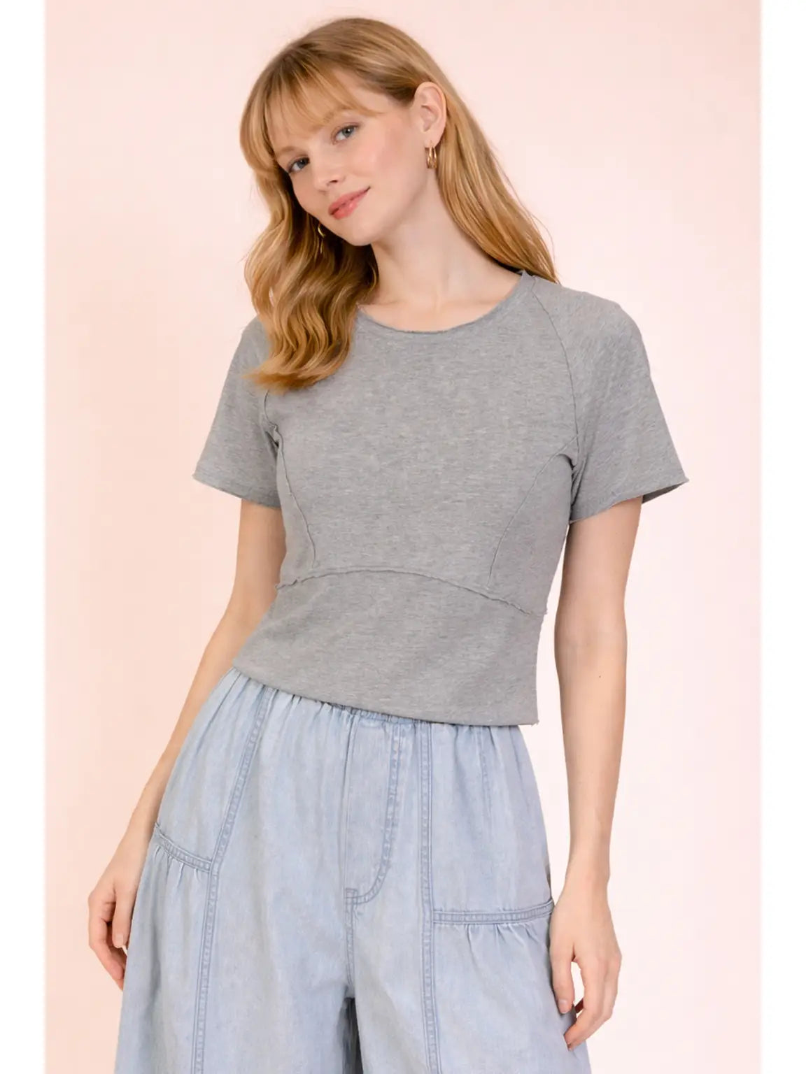 Grey Mineral Wash Top