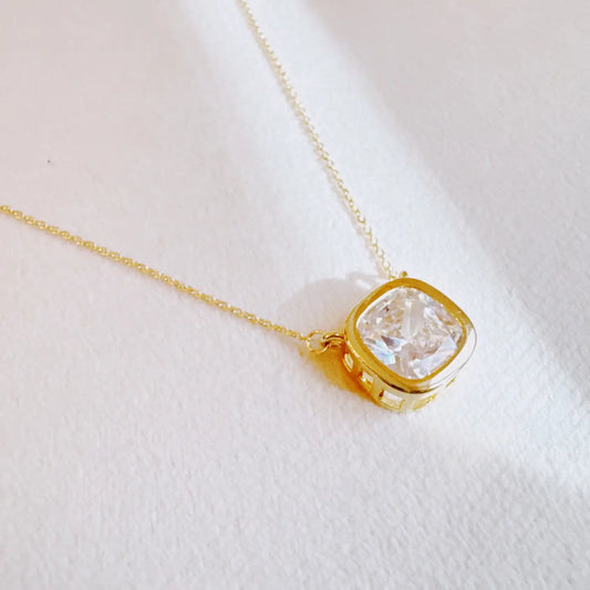 Cushion Cut Necklace