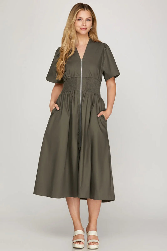 Olive Midi Dress