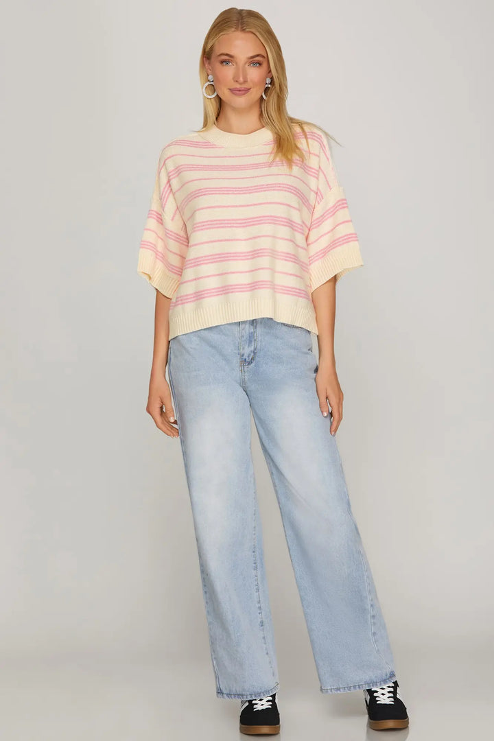 Blush Stripe Top