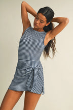 Black Gingham Athletic Dress