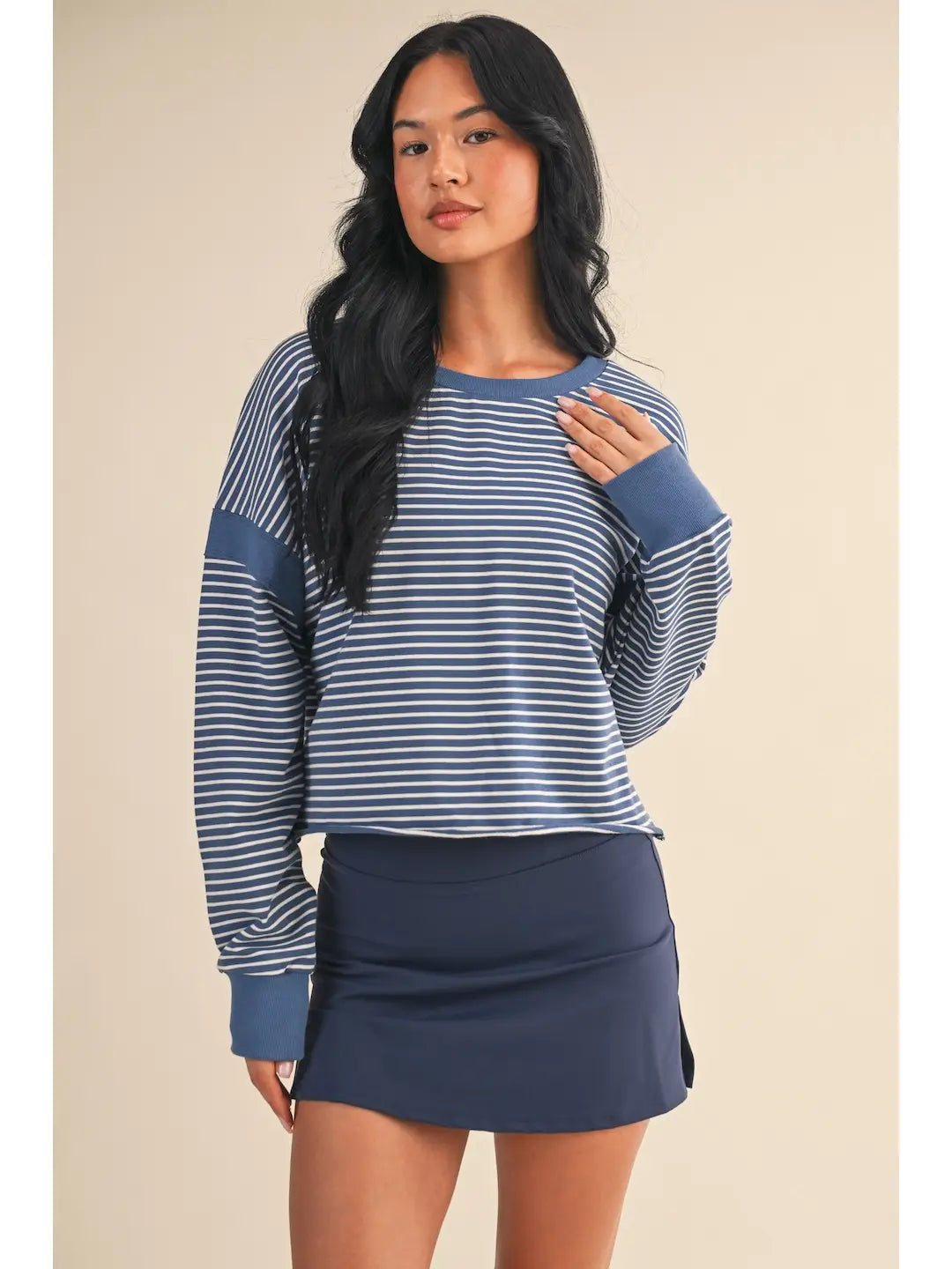 Stripe Cutout Top