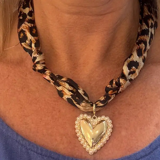 Cheetah Scarf Necklace