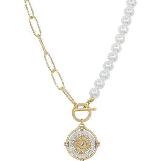 Gold Chain and Coin Necklace