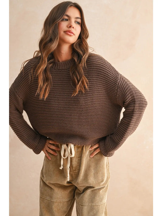 Chocolate Round Neck Sweater
